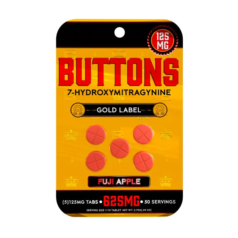 BUTTONS GOLD LABEL 7-HYDROXYMITRAGYNINE TABLETS 5CT 125MG PER TABLET - Image 4