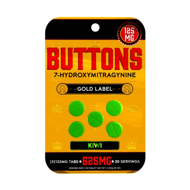 BUTTONS GOLD LABEL 7-HYDROXYMITRAGYNINE TABLETS 5CT 125MG PER TABLET - Image 5