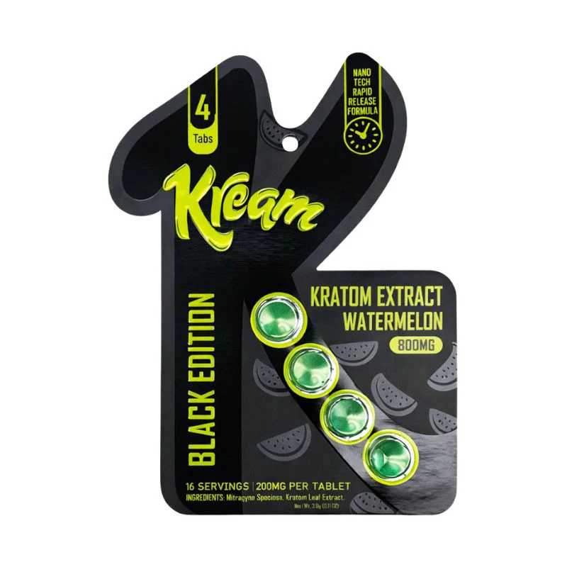 KREAM KRATOM EXTRACT BLACK EDITION 4CT 200MG PER TABLET - Image 3