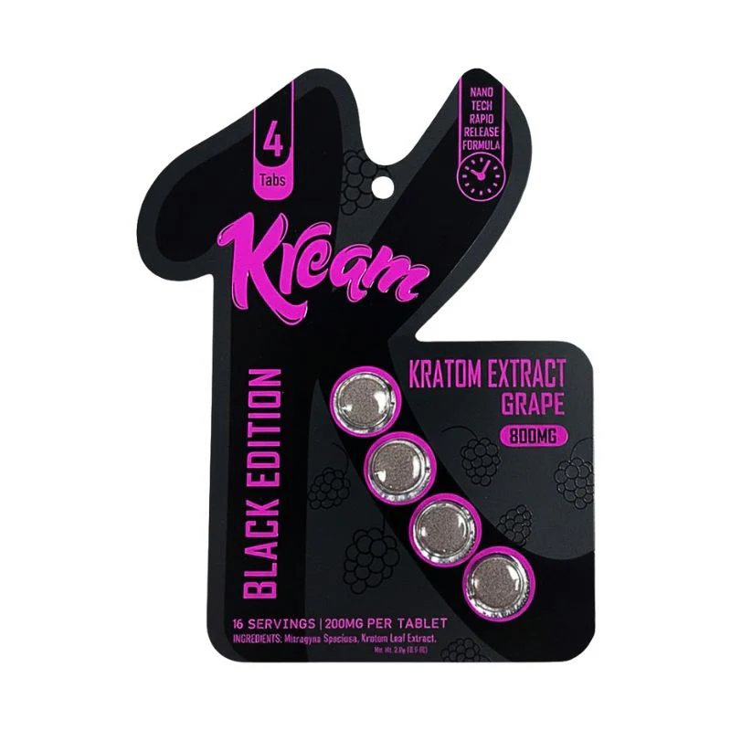 KREAM KRATOM EXTRACT BLACK EDITION 4CT 200MG PER TABLET - Image 4