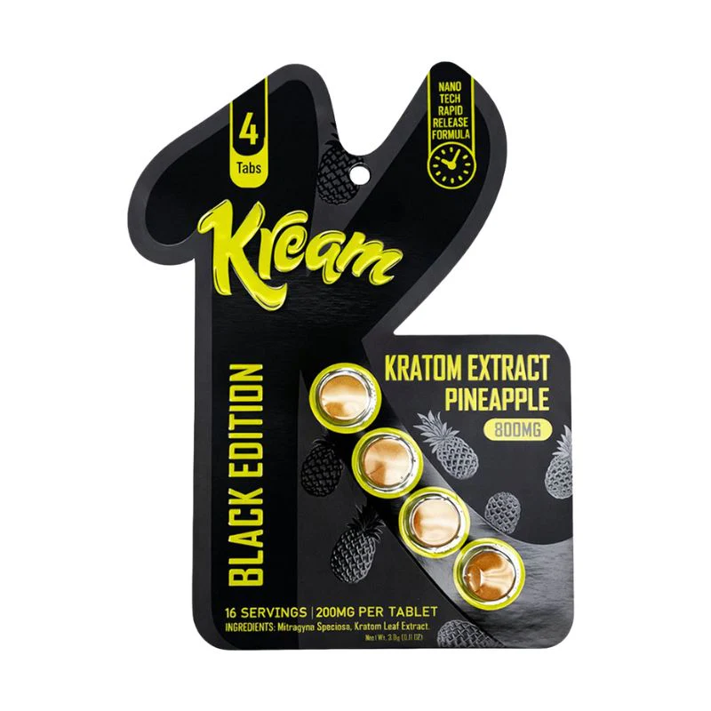 KREAM KRATOM EXTRACT BLACK EDITION 4CT 200MG PER TABLET - Image 5